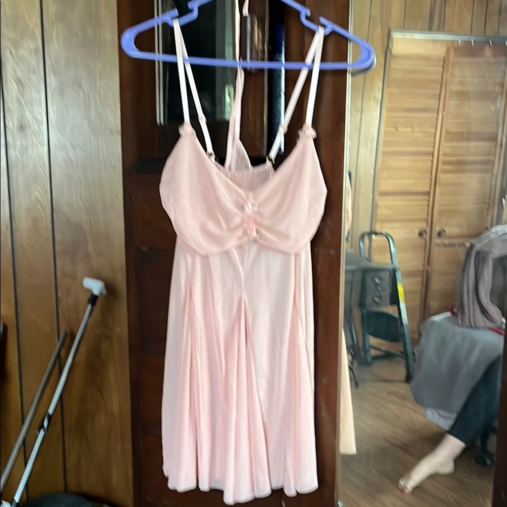 Elegant Pink Lingerie with Spaghetti Straps